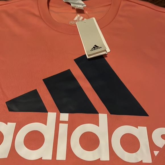 Adidas Three Stripes Fleece Lined Crew Neck Sweatshirt - Picture 3 of 6